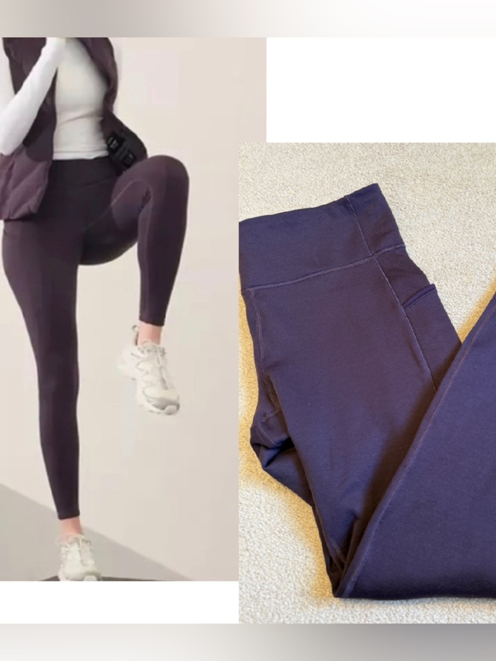 Athleta Altitude Edge Stash Tight - plum - sz XL